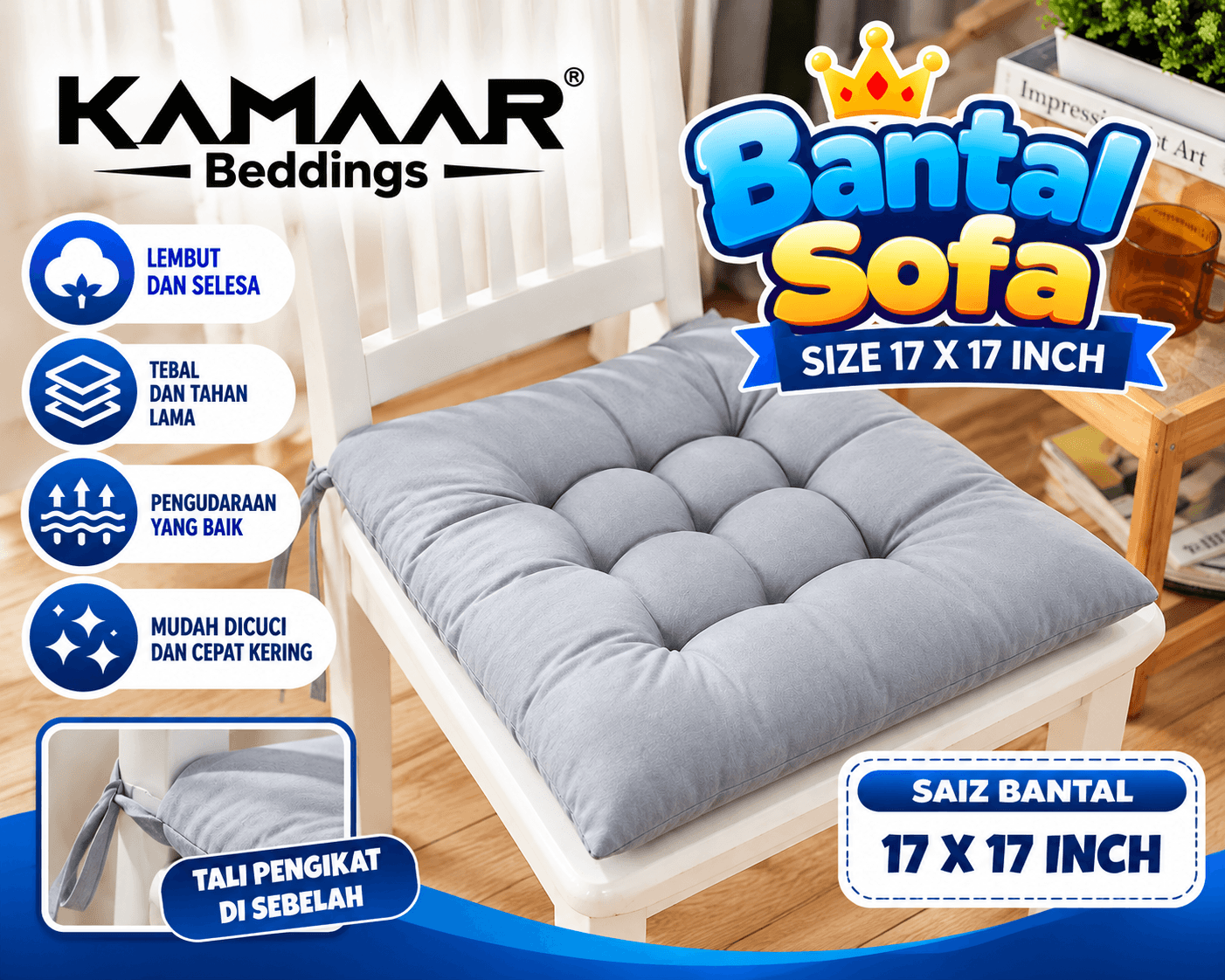 BANTAL SOFA SIZE 17X17 INCH