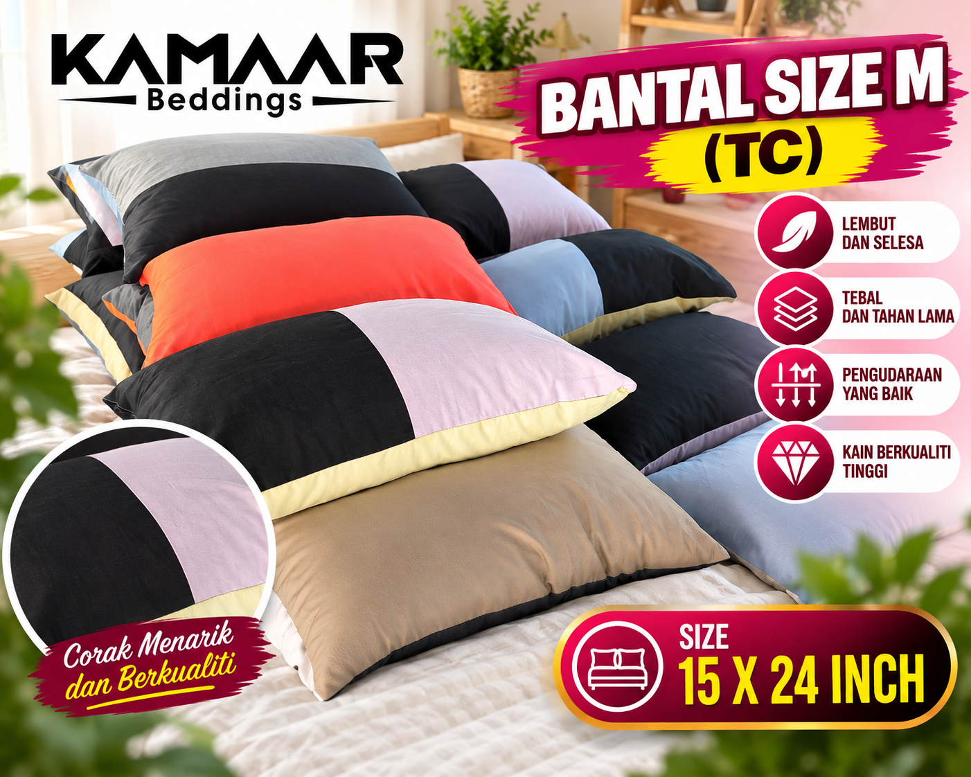 Bantal Size M (TC)